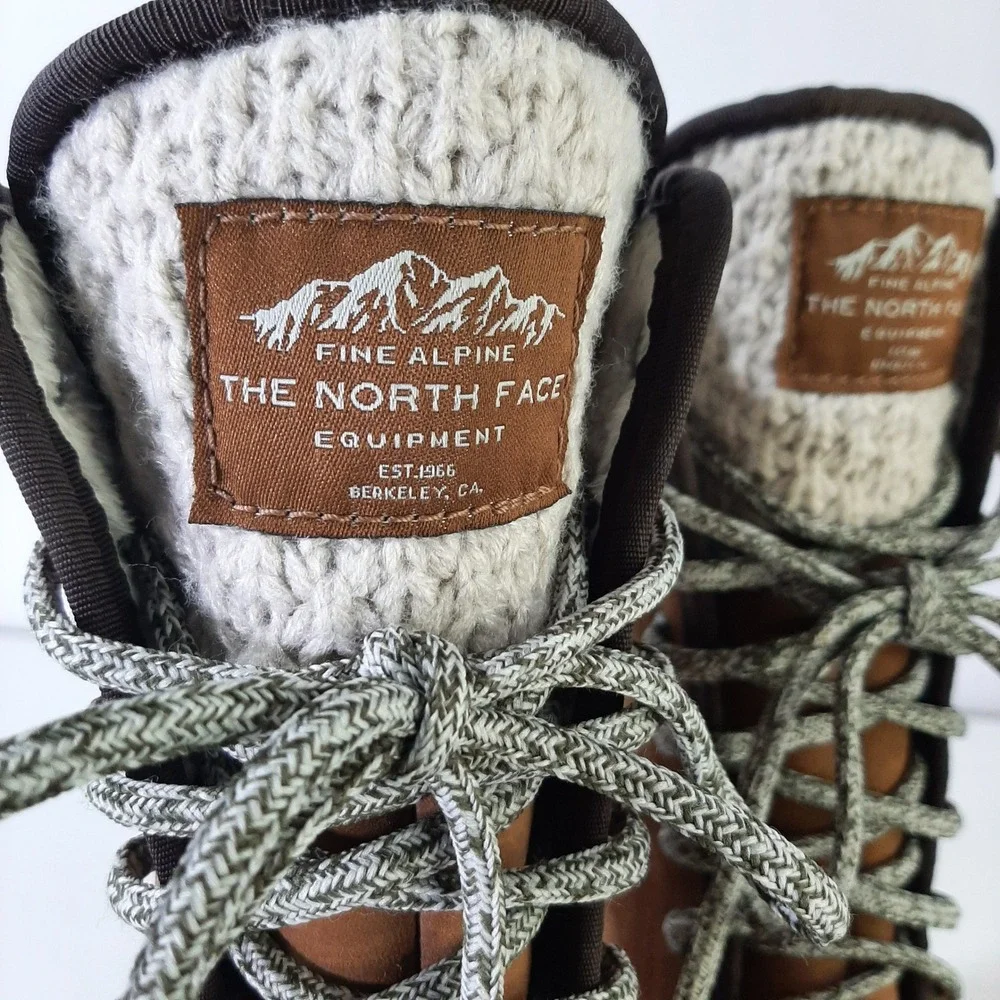 The North Face Shellista II Mid Waterproof Winter Boots Brown Knit Womens‎